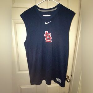 Men's Nike Navy St. Louis Cardinals KnockoutStack Exceed Performance Muscle Tank